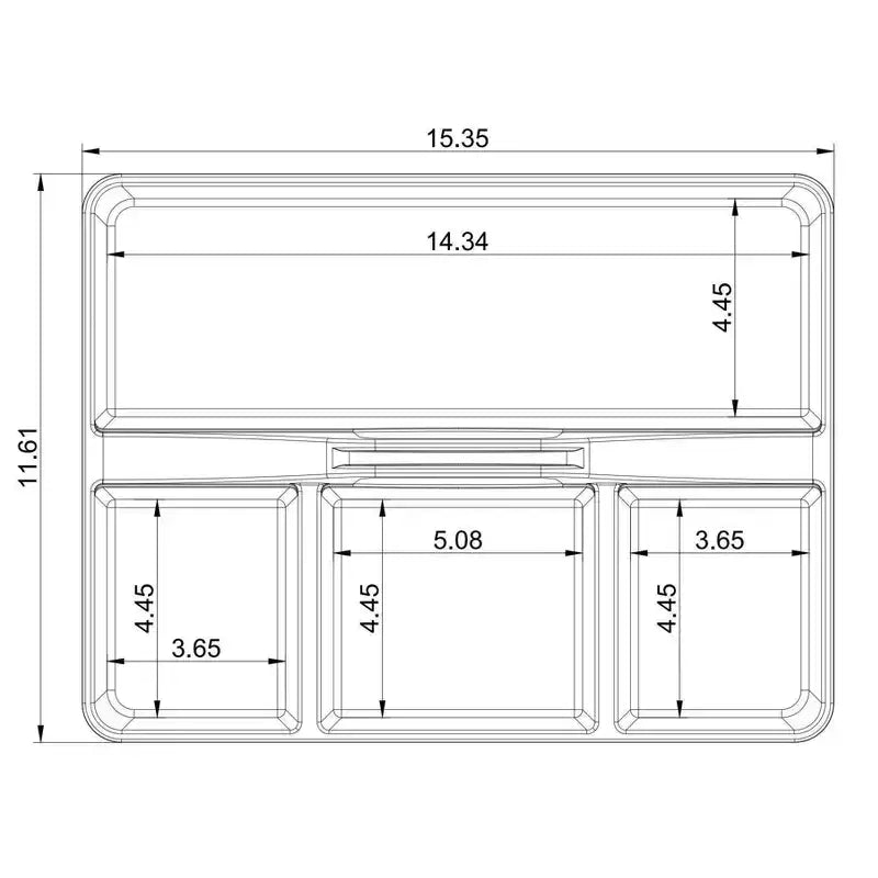 Portaoggetti Caddy Diviso Bianco - ™: Carrello portaoggetti, Polipropilene, Organizer Universale, 1 Anno di Garanzia