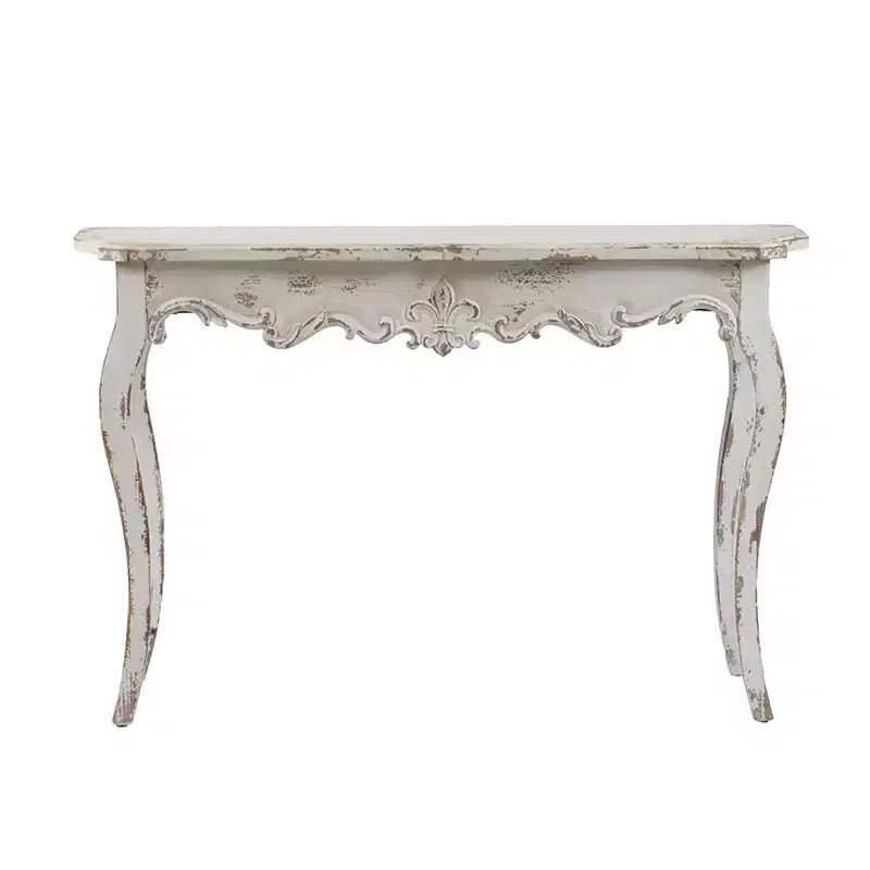 Consolle sottile sbiancata per ingresso salotto 46x16.5x30