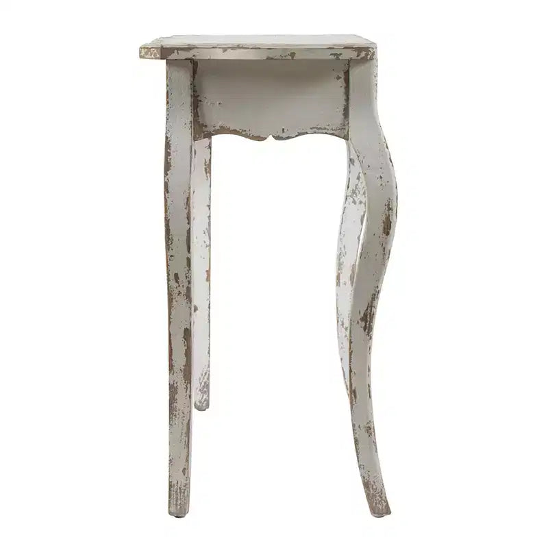 Consolle sottile sbiancata per ingresso salotto 46x16.5x30