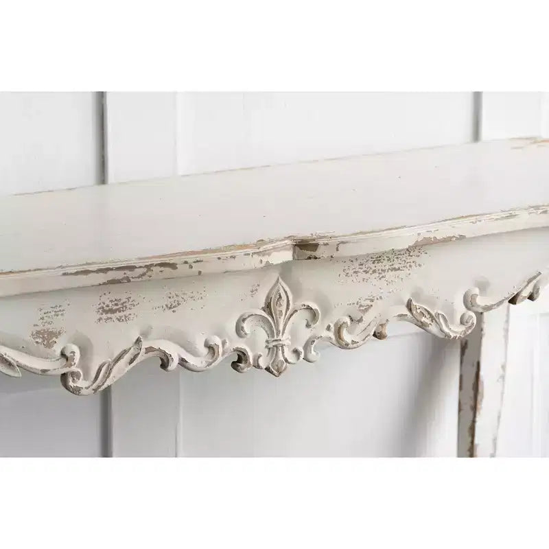 Consolle sottile sbiancata per ingresso salotto 46x16.5x30