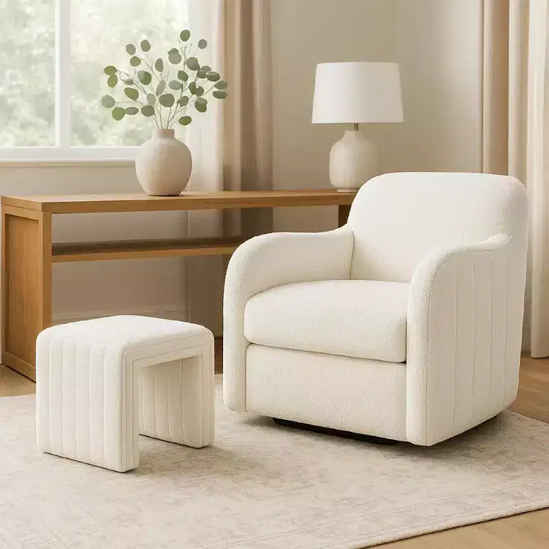 Moderno pouf piccolo rettangolare, poggiapiedi imbottito, sgabello da trucco per camera da letto, soggiorno