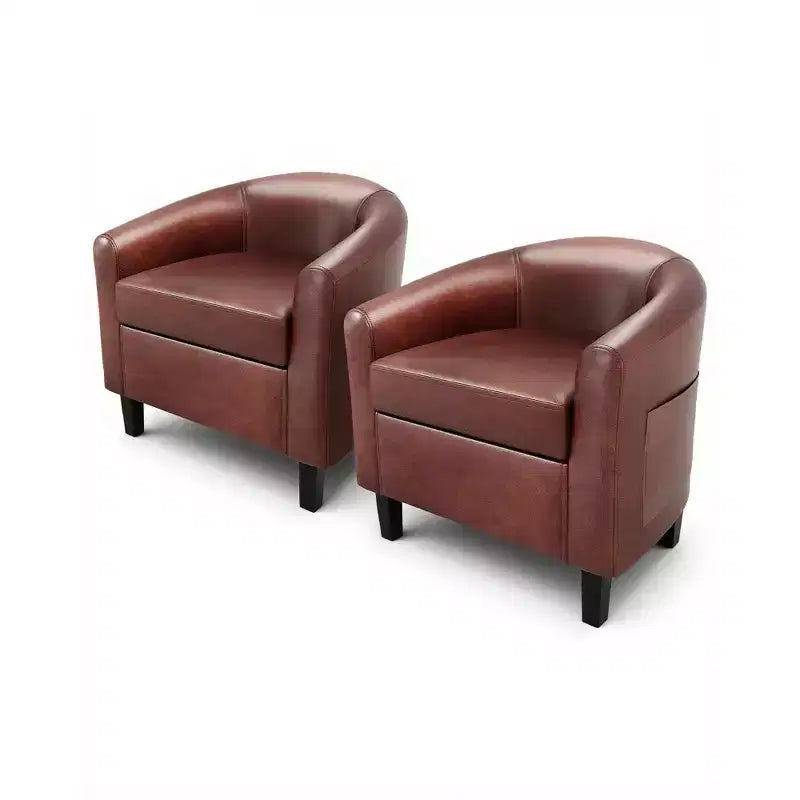 Poltrone a botte in similpelle per soggiorno/camera da letto/sala lettura