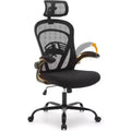 Sedia da Ufficio Ergonomica, Sedia da Scrivania Comoda con Braccioli Ribaltabili, Sedie Gaming con Supporto Lombare Confortevole per Camera da Letto, Studio, Studenti, Sedile Ampio