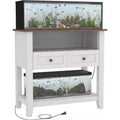 Acekool 37 Double-Layer Aquarium Stand,650 lbs Support with Power Strip & Drawers for Living Room