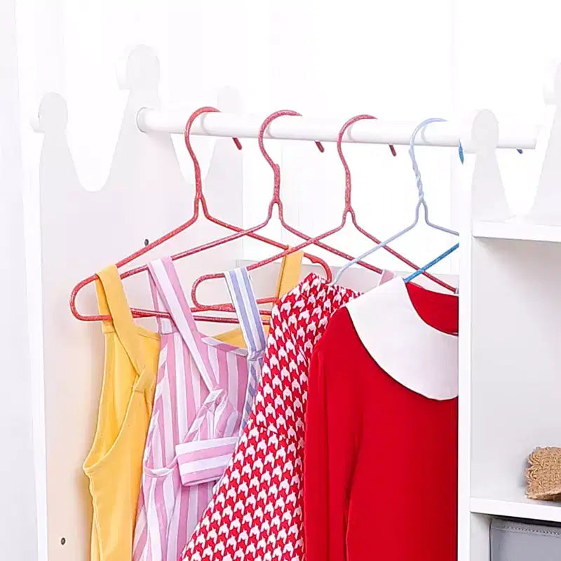 Organizzatore Vestiti per Bambini, Armadio per Costumi con Specchio Illuminato, Asta Appendiabiti e Cassetti per Camera da Letto e Sala Giochi