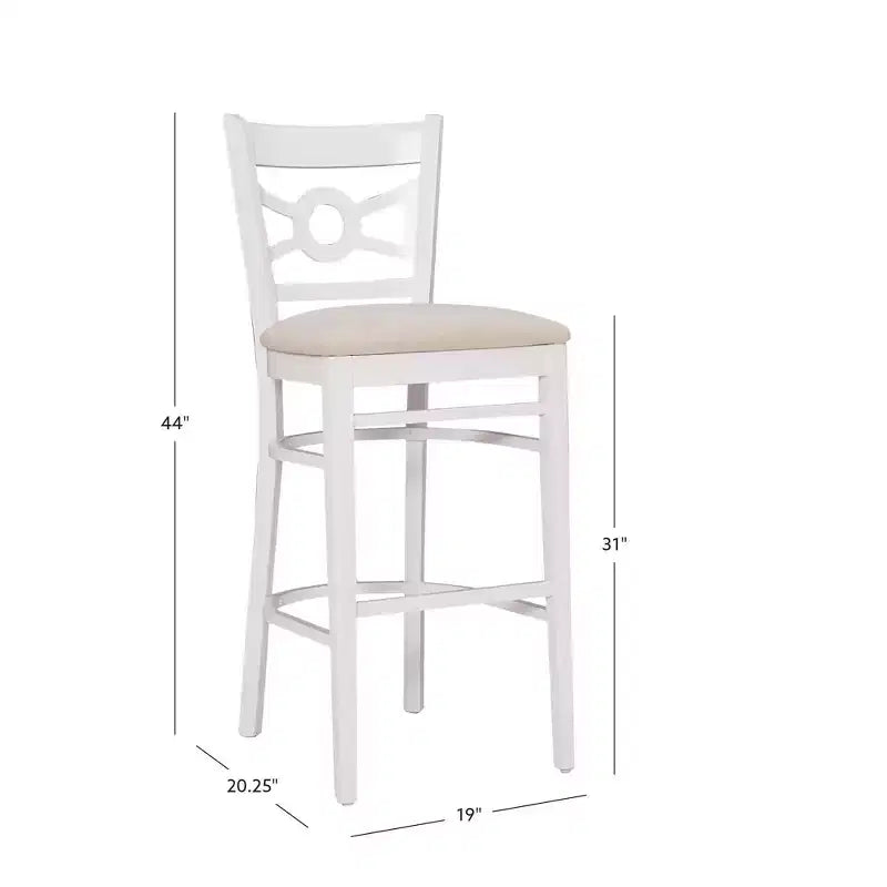 Sgabelli da bar con seduta imbottita in velluto effetto scamosciato Teresa, in legno di faggio massiccio bianco/grigio, altezza 79 cm