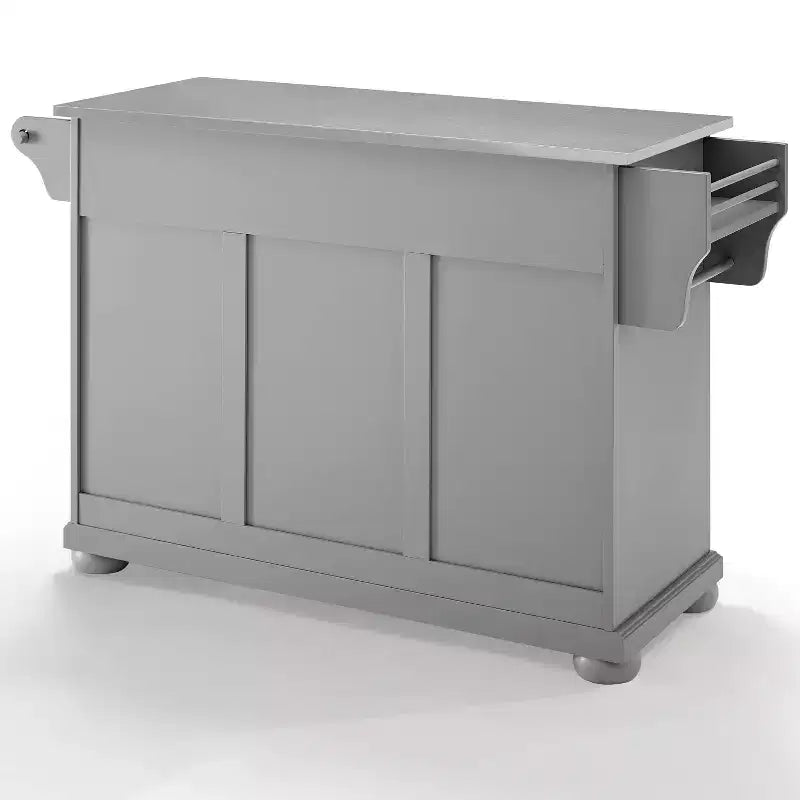Isola/Carrello da cucina Alexandria con ripiano in acciaio inossidabile Grigio/Acciaio inossidabile