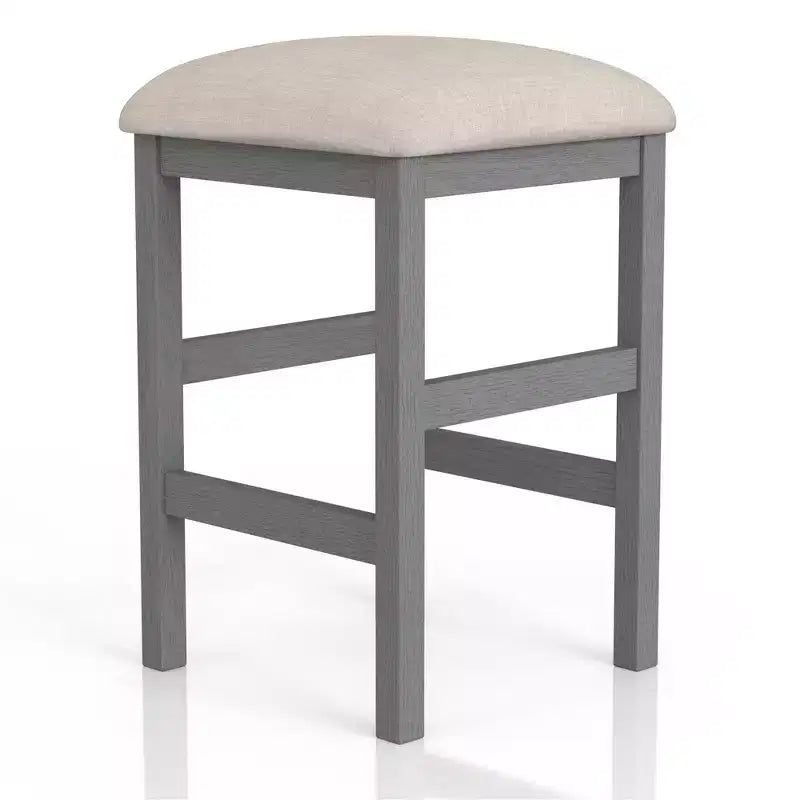 Set tavolo da pranzo espandibile 5 pezzi Gardenside altezza bancone Bianco/Grigio chiaro/Beige