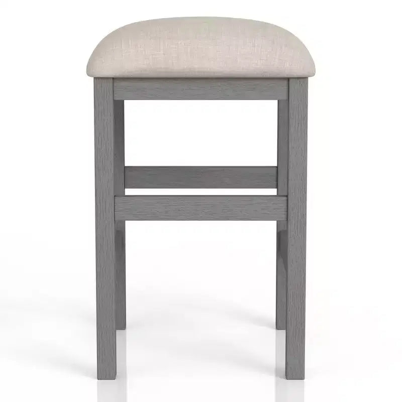 Set tavolo da pranzo espandibile 5 pezzi Gardenside altezza bancone Bianco/Grigio chiaro/Beige