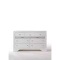 Acme Furniture 63" Naima Dresser White: Wood Frame, Metal Glides, 9-Drawer Storage, No Assembly Required
