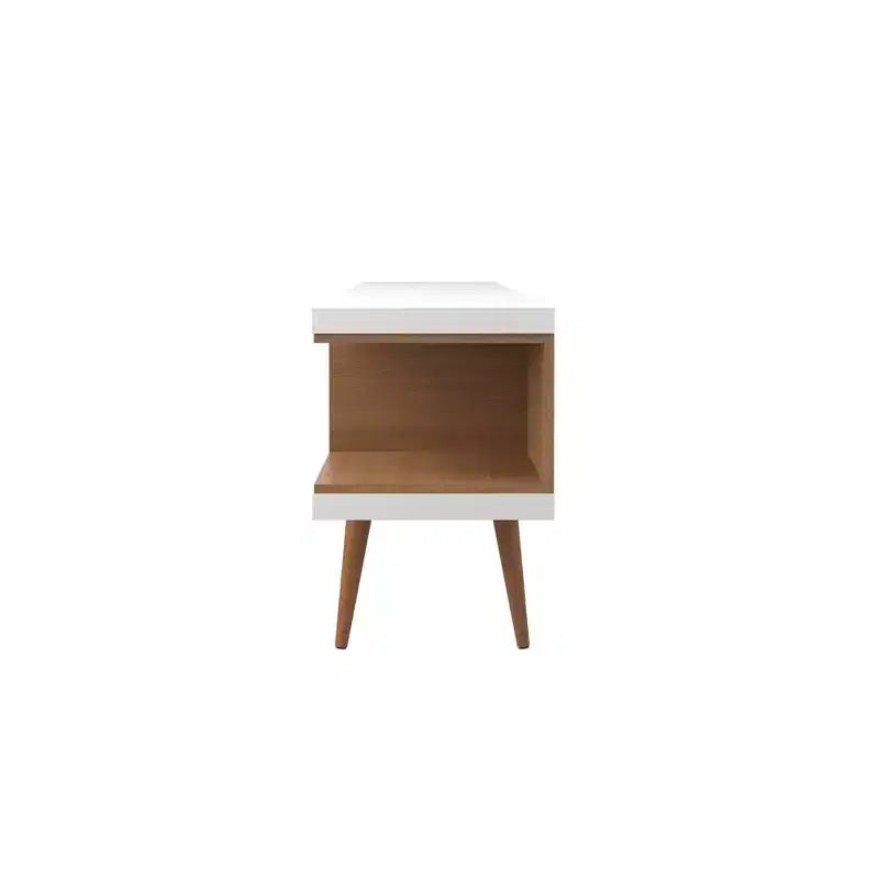 Mobile porta TV Utopia da 70,47" per TV fino a 65" bianco lucido/acero crema, console moderna con contenitore