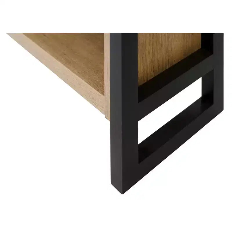 Libreria moderna aperta Mason da 78" in laminato di legno marrone chiaro: 4 ripiani, nessun montaggio richiesto