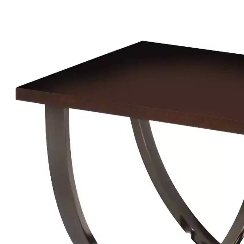 Tavolino d'appoggio Isiah da 24" nero nickel: struttura in metallo, piano in legno, nessun assemblaggio richiesto, garanzia di 60 giorni
