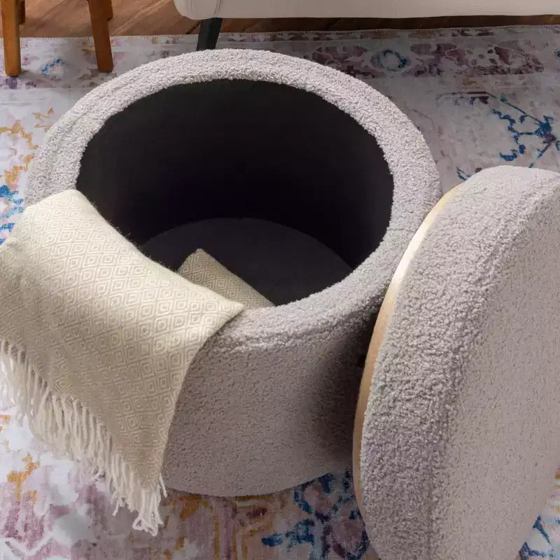 Blanche Pouf Contenitore
