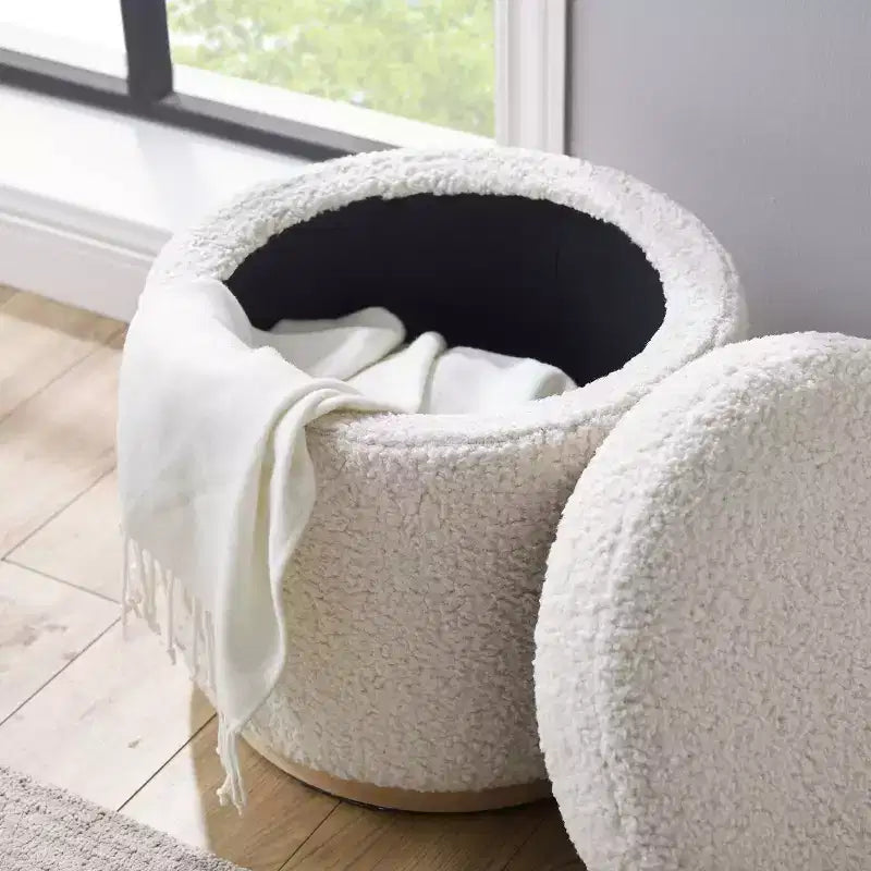 Blanche Pouf Contenitore