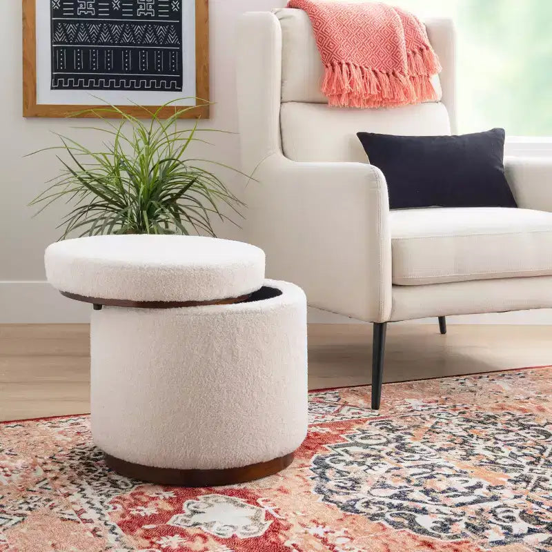 Blanche Pouf Contenitore