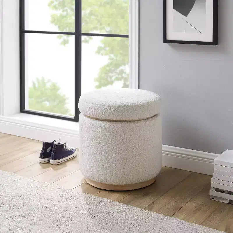 Blanche Pouf Contenitore