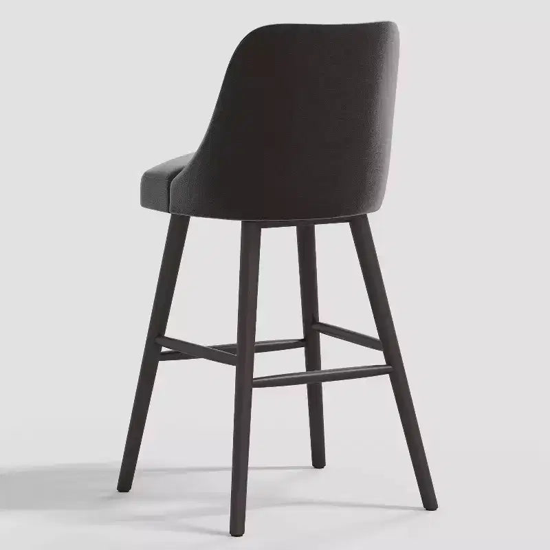 Sgabello da bar Geller Modern da 31" altezza bancone con poggiapiedi in velluto lucido