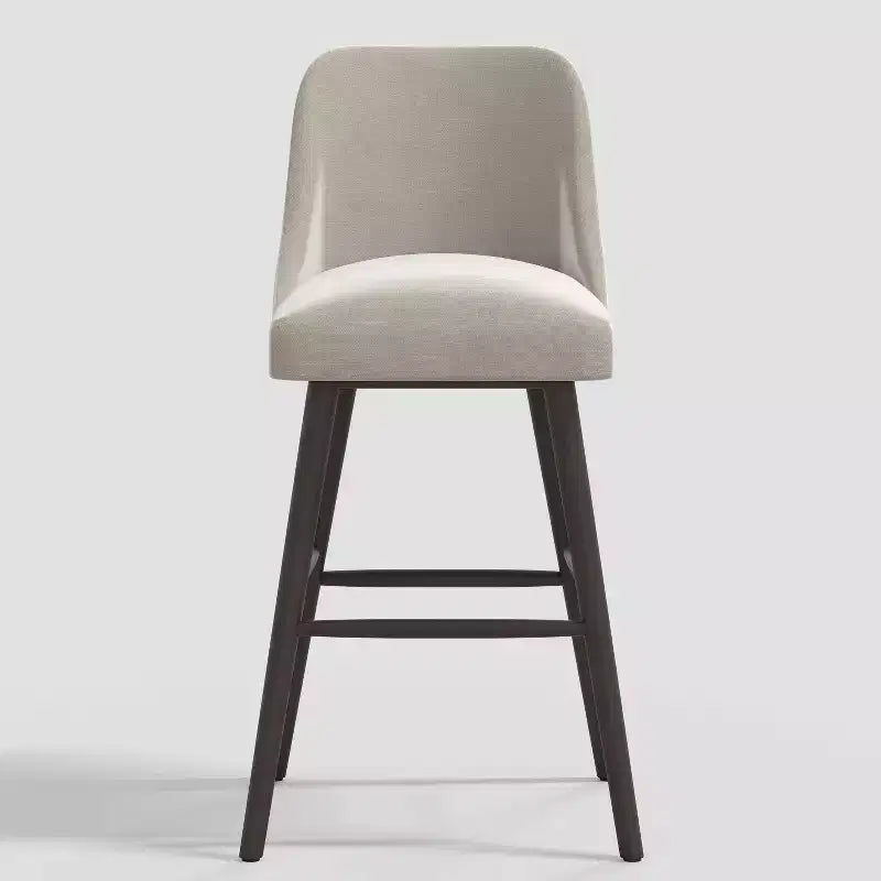 Sgabello da bar Geller Modern da 31" altezza bancone con poggiapiedi in velluto lucido
