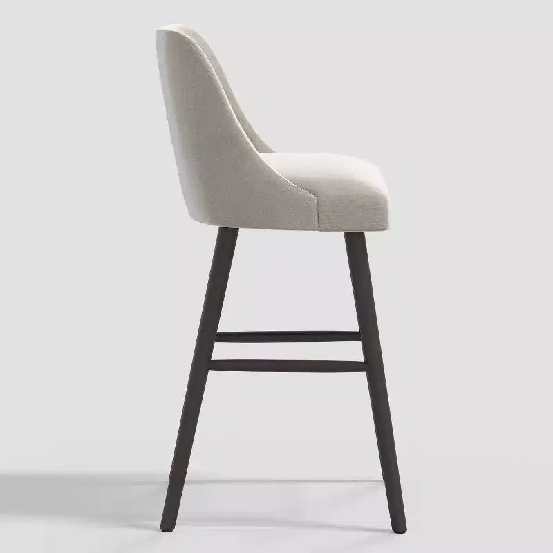 Sgabello da bar Geller Modern da 31" altezza bancone con poggiapiedi in velluto lucido