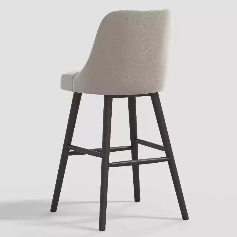 Sgabello da bar Geller Modern da 31" altezza bancone con poggiapiedi in velluto lucido