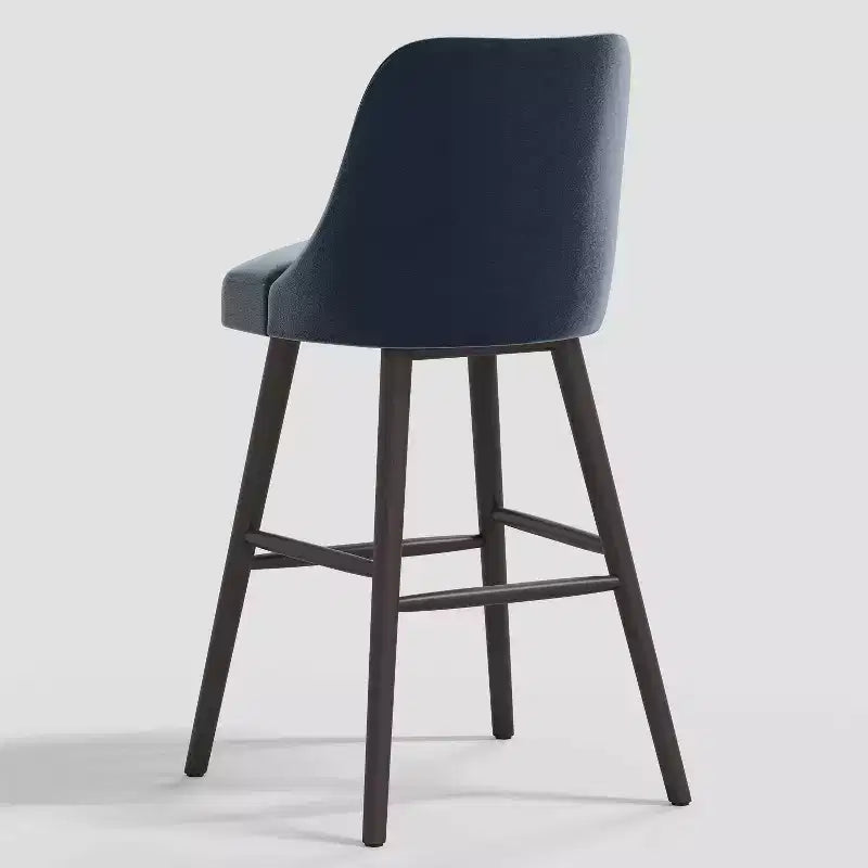 Sgabello da bar Geller Modern da 31" altezza bancone con poggiapiedi in velluto lucido