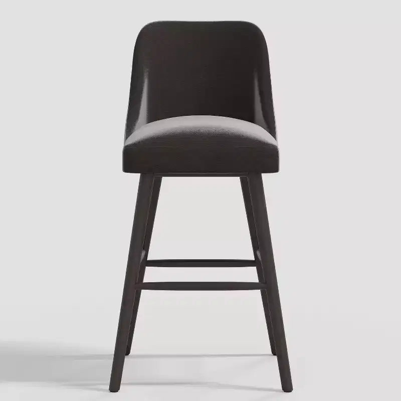 Sgabello da bar Geller Modern da 31" altezza bancone con poggiapiedi in velluto lucido