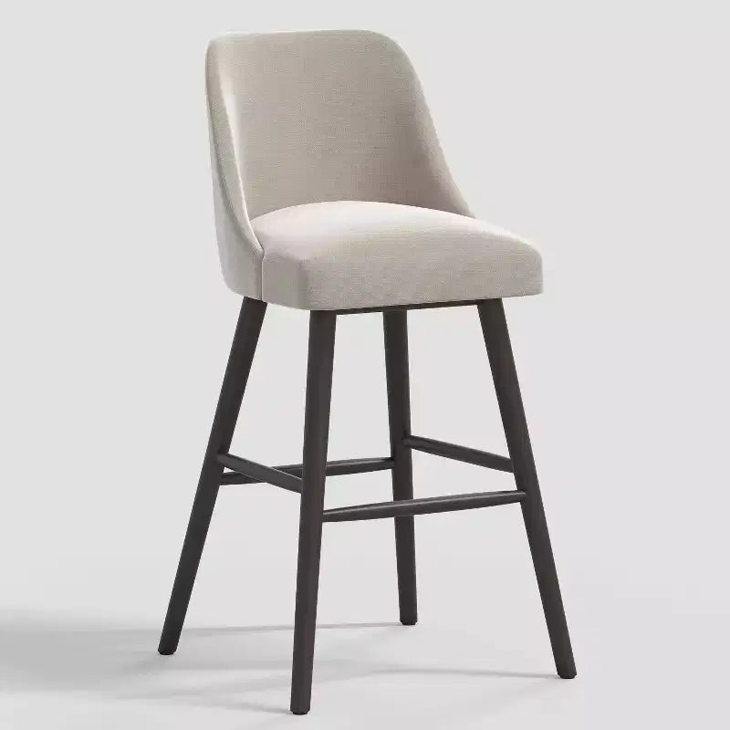 Sgabello da bar Geller Modern da 31" altezza bancone con poggiapiedi in velluto lucido