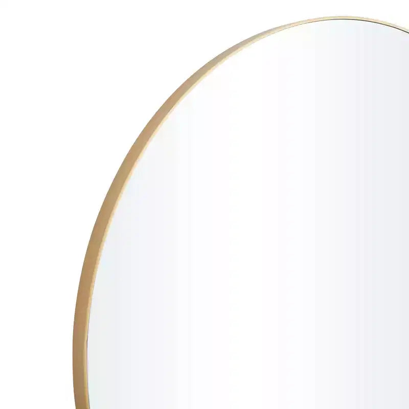 Specchio da parete rotondo in legno con cornice sottile